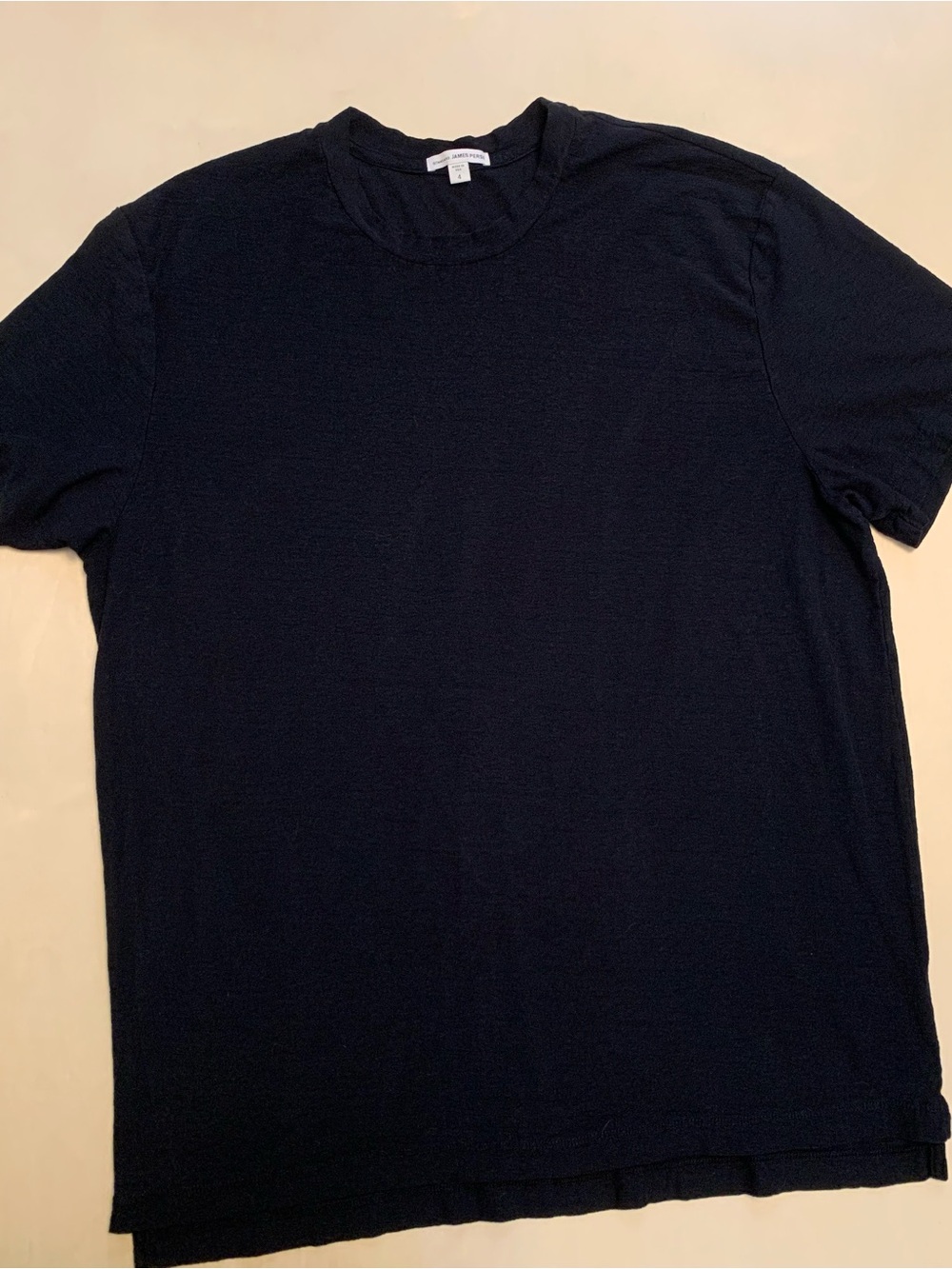 James Perse Men's Crewneck T-Shirt - Black - Size 4/XL